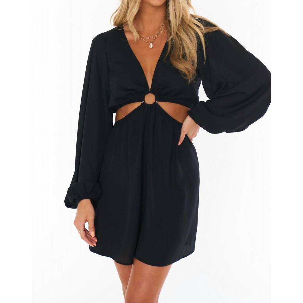 NEW SHOW ME YOUR MUMU go out cut out mini dress in black